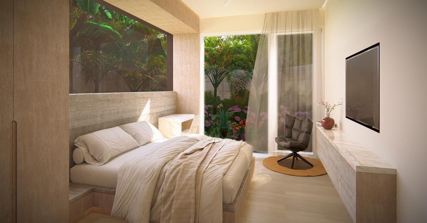 1Bed Hillside Villa Master Bedroom