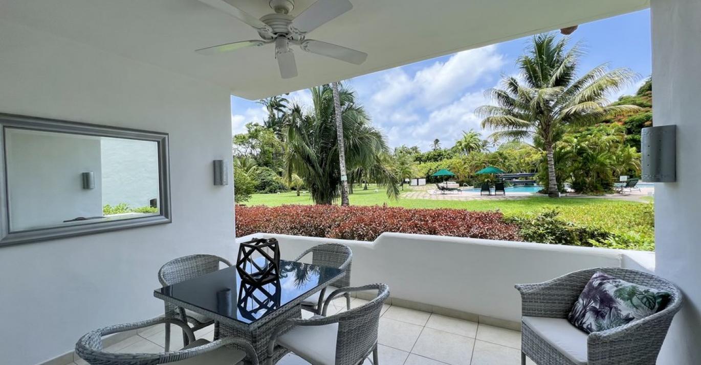 Patio View of Pool at Glitter Bay 108 Gated Development Platinum Coast Barbados