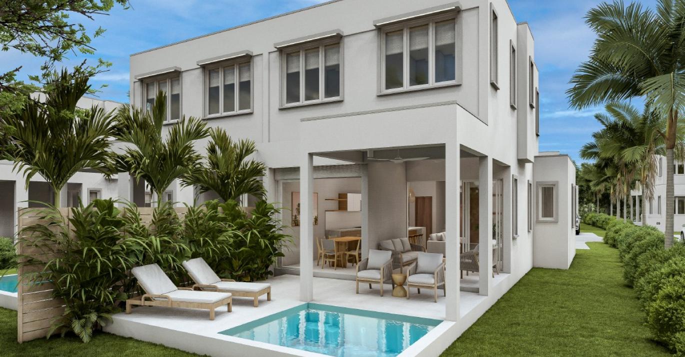 Palma new build Townvillas for sale in gated Cane Garden Community Barbados